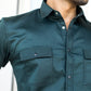 Welt Pocket Emerald Green Shirt