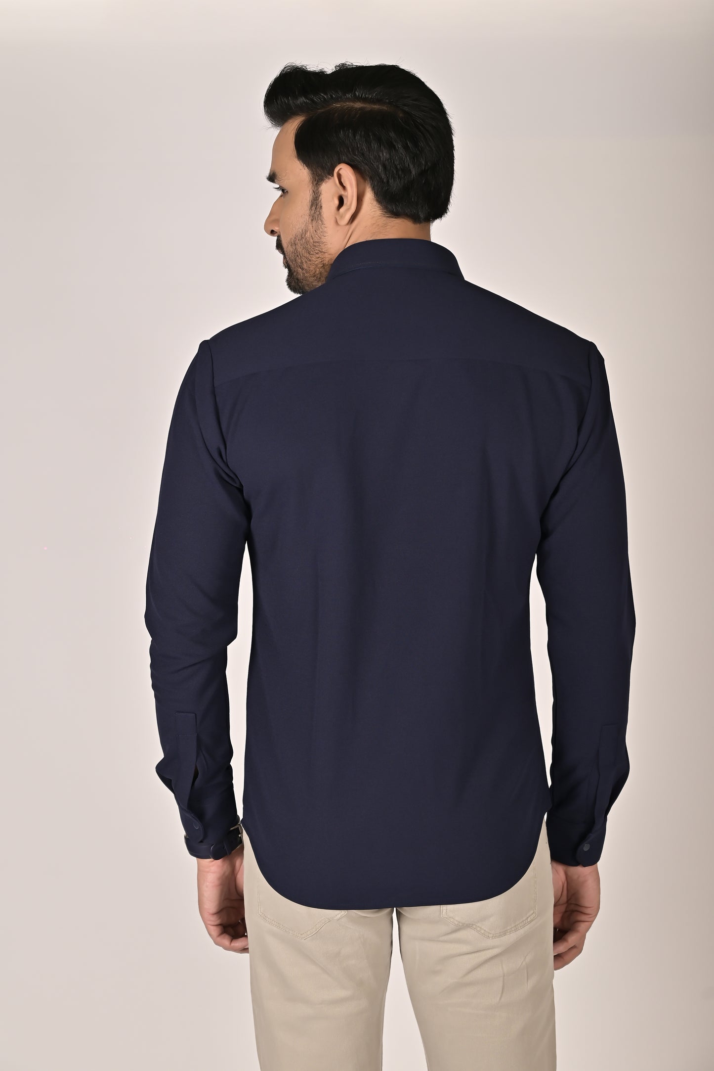 Navy Blue Stretch Shirt