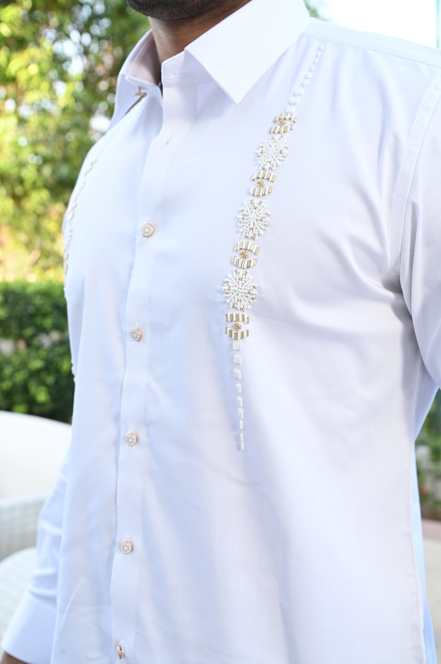 White Bejeweled Shirt