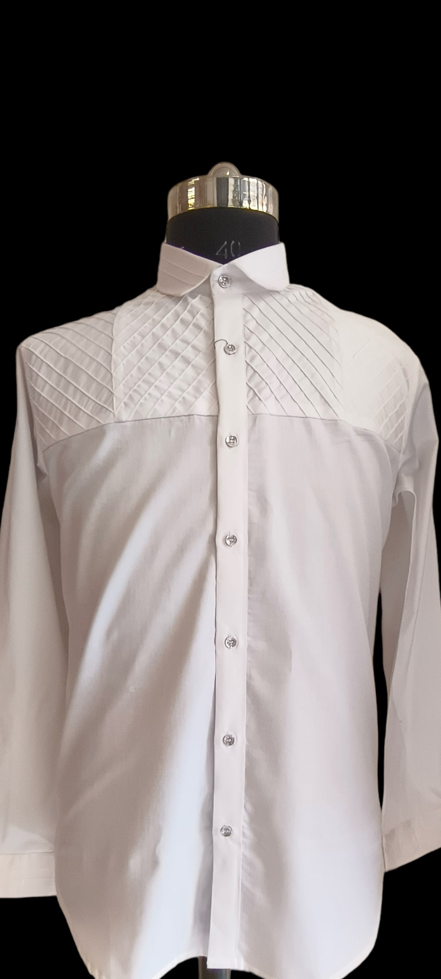 Diagonal Pintuck Formal Shirt