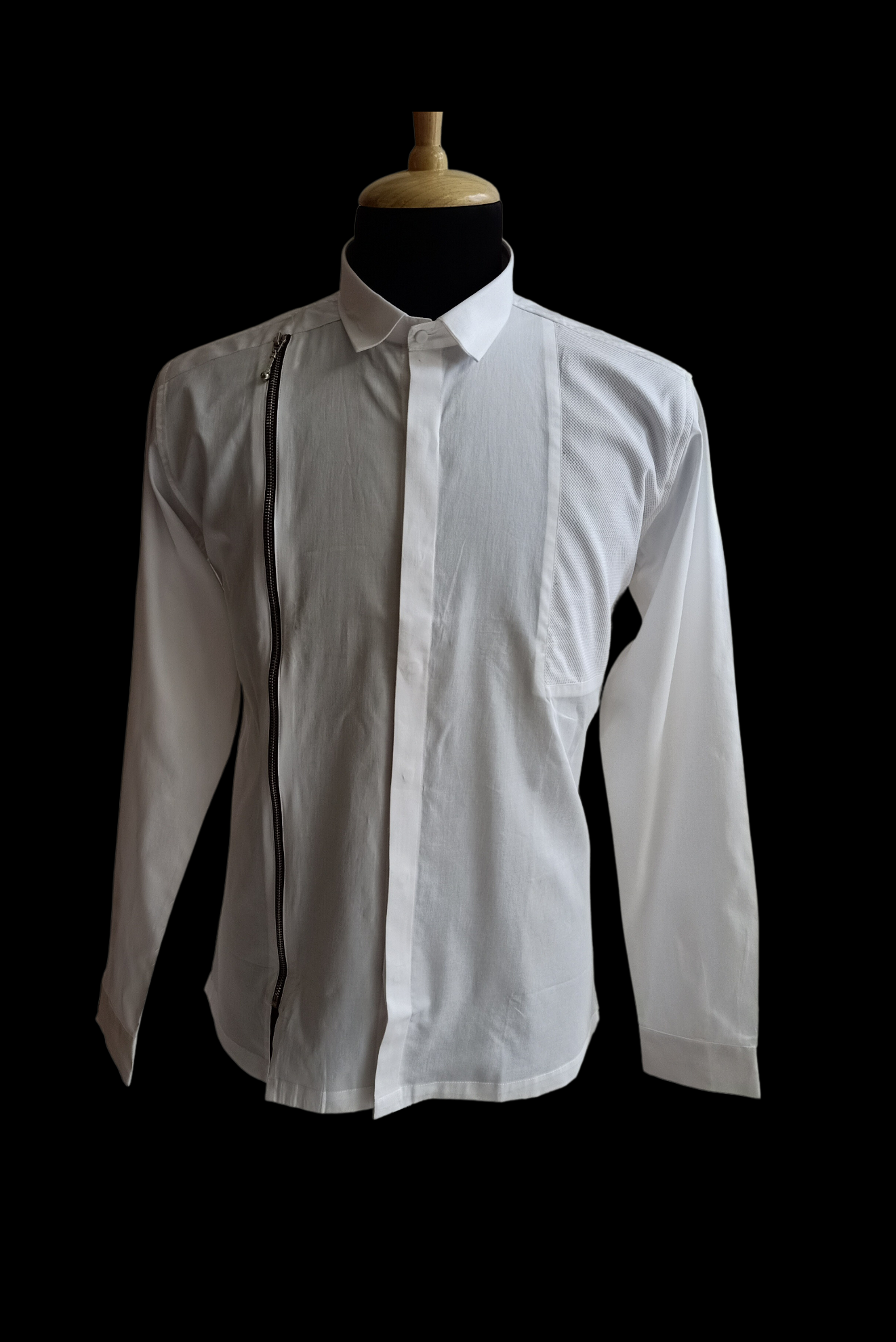 White with Zip Net Shirt