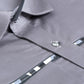 Grey Leather Detailing Shirt
