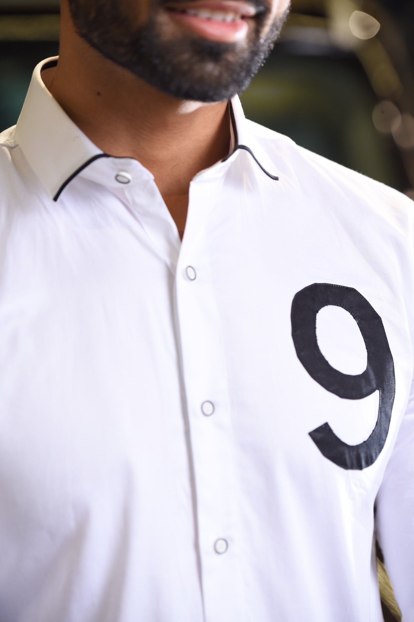 White Solid 9 Shirt